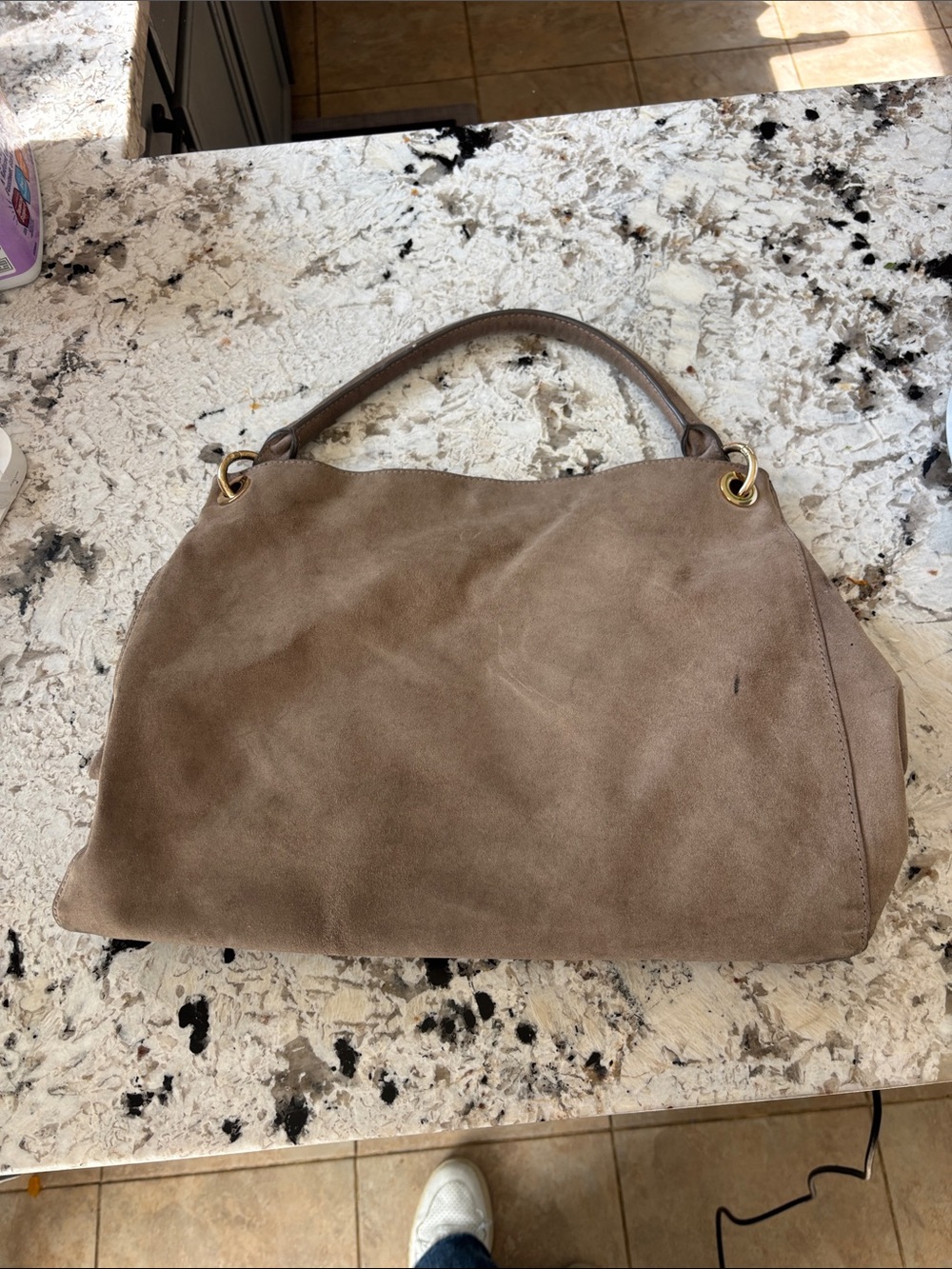 Mark & Graham suede hobo handbag